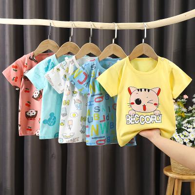 China 2021 Korean two-piece tops breathable casual new children's suit style children's summer boys short-sleeved T-shirt children's clothing for sale