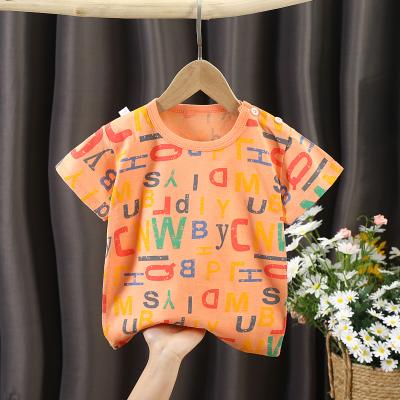 China Korean Style Casual Two-piece Tops Children's Boys Suit Children's Breathable Short Sleeve T-shirt Clothes for sale