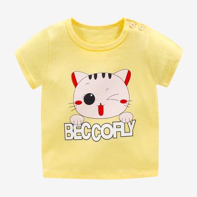 China Children's Breathable Girls' Short Sleeve Summer Tops Thin T-shirt Pattern Children's Clothing Wholesale Animal Clothes For Boys for sale