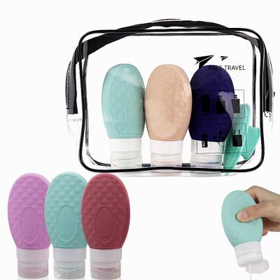 China Travel Accessories Luxury Cosmetic Toiletry Bottles Portable Cosmetic Kits Continue Silicone Travel Set Packaging With Bottles for sale