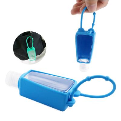 China 1 Ounce Travel Size Hand Case Travel Gel Hand Sanitizer Empty Portable Hand Sanitizer Silicone Case Holder Chain Holder Head Personal Care For Kids for sale