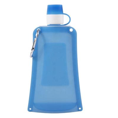 China 2022 new arrivals 500ml viable silicone travel water bottle collapsible leak proof portable water bottle for travel for sale