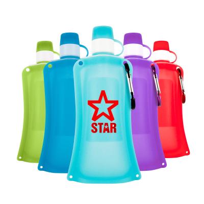 China Wholesale Viable Eco Friendly Biodegradable Plastic Silicone Bpa Free Collapsible Water Bottles With Custom Logo for sale