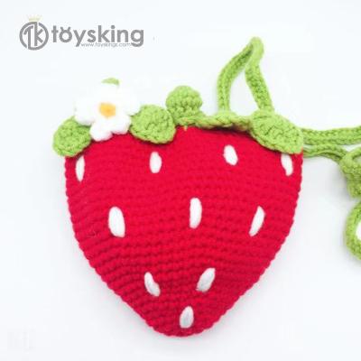 China Japan Customize Wholesale Any Color Material or Crochet Handmade Girl Strawberry Bag Cute Fancy Handbag Beautiful for sale