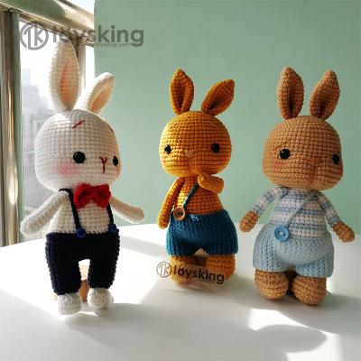 China Baby Gifts Crochet Stunning Soft Cute Handmade Knitted Crochet Toys Amigurumi Rabbit Bunny Doll Hot Sale Customized for sale