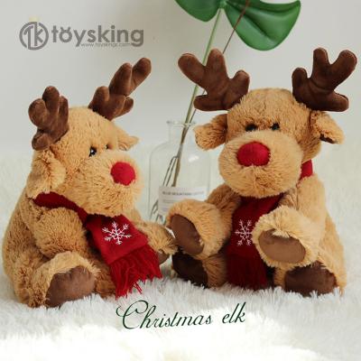 China Toy Wholesale Stuffed Moose Best Plush Christmas Elk Stuffed Moose Holiday Party Gifts for sale