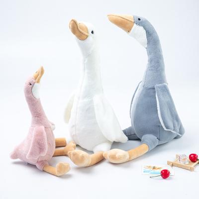 China Gift Toy Ins Nordic Plush Net Story Swan Style Kids Room Decoration Baby Accompany Play Pillow Doll Shooting Props for sale