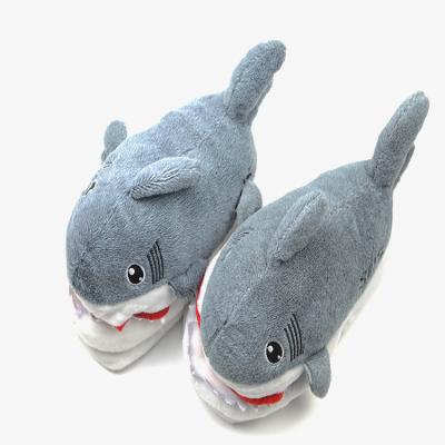 China Wholesale Plush Stuffed Animal Plush Shark Eyes Lighting Boys Novelty Shape Slipper Cardboard Animal Cardboard Design for sale