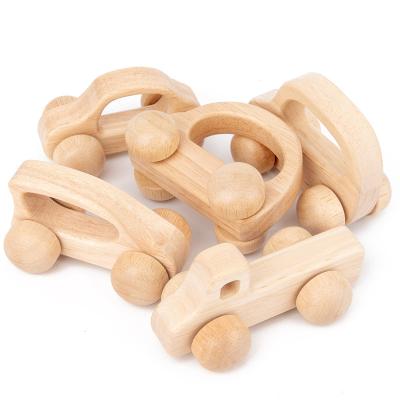 China Sensory Car Toy Educational Baby Wood Baby Toy Hot Sale Baby Teether Beech Wood Teether for sale