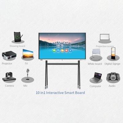 China Writing+Painting+Meeting+Advertizing Mulit-touch Smart Board Usb All-in-one Interactive Whiteboard Software for sale