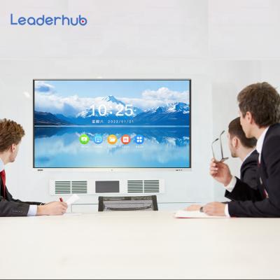 China Writing+Painting+Meeting+Advertizing Leaderhub Customized LG 4K Screen Wholesales 86 Inch All-in-One Electronic Whiteboard Interactive Flat Panel for Conference à venda