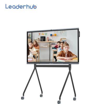 Cina Leaderhub Digital Teaching Whiteboard 4k Show 65 75 86 98 Inch Interactive Flat Panel Multi Touch Screen Smart Board in vendita