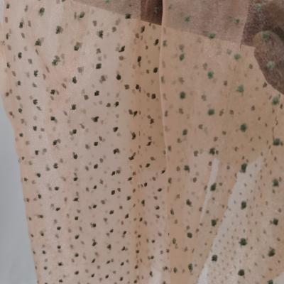 China #302 Shrink-Resistant Manufacter Ready to Ship 100% Swiss Organza Two Tone Dot Polyester Crepe Cotton Cationic Bubble Jacquard Fabric For Dresses for sale