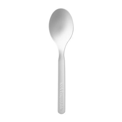 China Factory direct 100% restaurant disposable biodegradable white take away tea spoons plastic spoon for sale