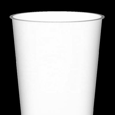 China Custom Logo Disposable Cup 16oz 24oz 32oz Clear Cold Disposable Plastic Cups Drinks PP Cups With Lids for sale