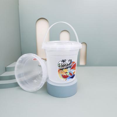 China China Supplier Hot Sales Recycled PP Cup Coffee Milk Tea PP Disposable Portable Bucket Cup for sale