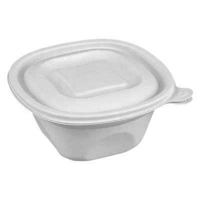 China 100% Eco Friendly Compostable Biodegradable Biodegradable Disposable Takeout Food Container Square PLA Lunch Box for sale