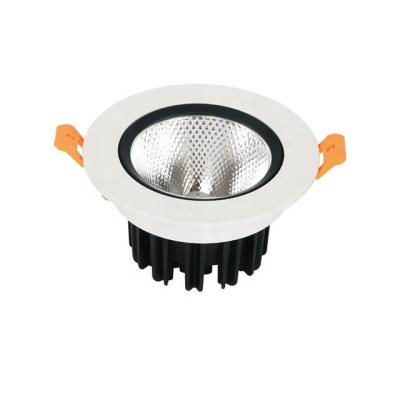 China Modern Recessed Downlight Round Down Light Hotel Spot Project Store Dimmable Recessed COB Adjustable LED Downlight for sale