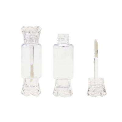 China Hot sale lip gloss tube container 10ml candy shape beautiful candy wand large capacity clear lip gloss tube for sale