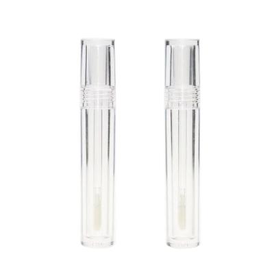 China Clear In Low Moq Long Clear Empty Lip Gloss Bottle Container Crystal Running 5ml Lip Gloss Tubes With Magic Wands for sale