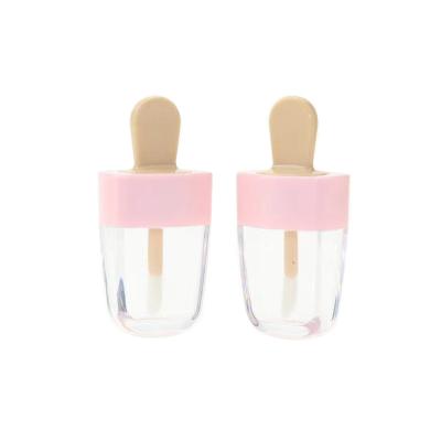 China Cover Cap Shape In Empty Bottles 6ml Ice Cream Stream Cute Pink Popcicle Lip Gloss Lip Gloss Tubes Empty Bottles for sale