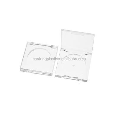 China Clear square shape in stock single clear single jar custom clear empty square eye shadow packing box eyeshadow container for sale