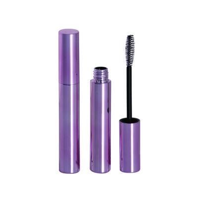 China Luxury Shiny Pink Round Plating Plastic Mascara Containers For Eyelash Growth Mascara Empty Tubes for sale