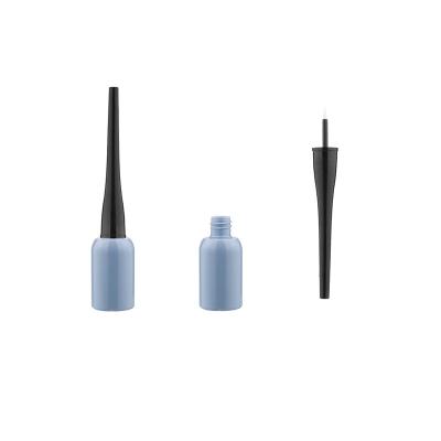 China Blue Round Bottle Around Blue Empty Eyelash Brush Tube Container With Single Cap 5ml Thin Unique Eyeliner Eyebrow Tube for sale