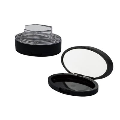 China Unique Olive Oil Cosmetic Compact Powder Case Packing Stamp Stamp Loose Powder Jar With Mirror for sale