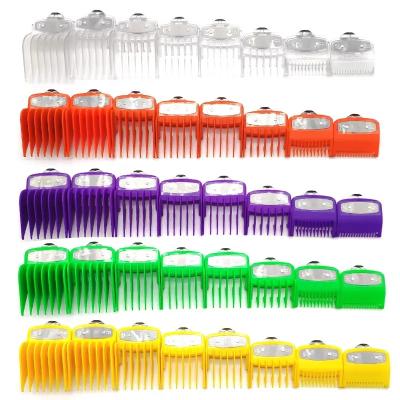 China Hot Sale Super Durable Hair Clips Comb Guards Metal Limit Trimmer Plastic Colorful Universal Hair Clipper Hair Clipper for sale