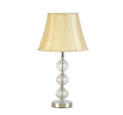 China Modern Price Favorable Elegant Colors Modern Clear Metal And Glass Side Table Lamp for sale