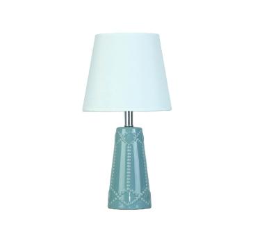 China Vintage High Quality Modern Decor Fabric Base Fabric Top Ceramic Table Lamp For Restaurant&Home for sale