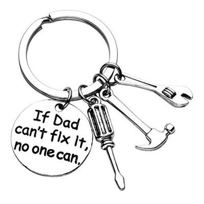 China HJ Jewelry Wholesale Direct Sales Dad Hammer Wrench Instrument Key Chain Father's Day Gift Jewelry HJ Key Chain for sale