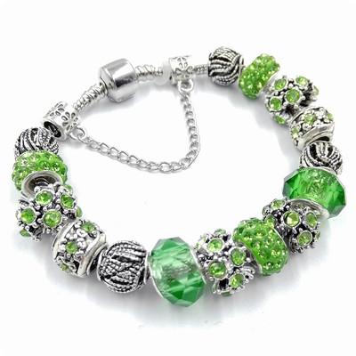 China HJ's latest DIY jewelry company FASHIONABLE large glass bead multi-colored glass bead women's bracelet crystal beads bracelet for sale