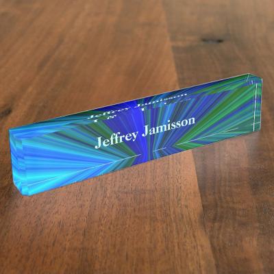 China Seamless Welding/Various Well Polished Customized Fonts And Colors Desktop UV Acrylic Solid Nameplate for sale