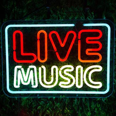 China Buildings factory direct sale multicolor crown led cable band neon music beer cafe guitar neon sign for sale