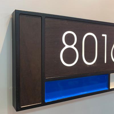 China Modern Hotel Room Number Supply 3d Acrylic Signs for sale