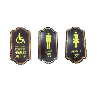 China Seamless Welding/Polished Wall Toilet Metal Sign Plate Factory Direct Selling Good Customized Stick for sale