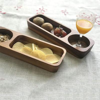 China New China Snack Serving Tray Set Custom Food Storage Box Wooden Food Tray For Snack Serving Tray for sale