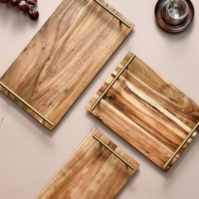 China Japan hot selling products bamboo and wooden food dish cheap solid wood tray tea and dessert tray for sale