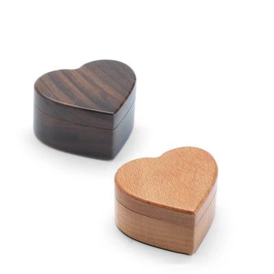 China Wholesale China Latest Style Jewelry Wood Box Ring Wooden Box Gift Box Heart Storage for sale