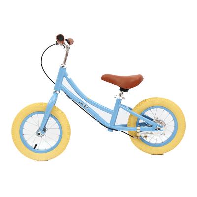 China Balance Steel Bike Aluminum Alloy 12 Inch No Pedal Toddler Bike Adjustable Light Blue Bicycle For Kids for sale