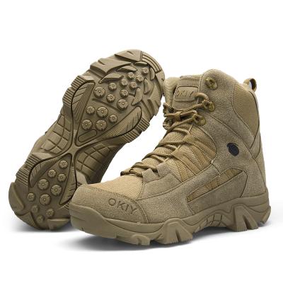 China High Quality Non-Slip Leather Hiking Wear-Resistant Men's Outdoor Hiking Boots Anti-Skid Shoes for sale