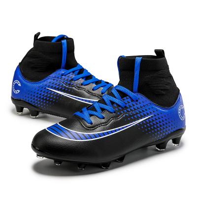 China Outdoor Soccer Playing Customize Soccer Boots Turf Soccer Shoes High-Neck Non-Slip Soccer Shoes Dip High Soccer Shoe For Men for sale