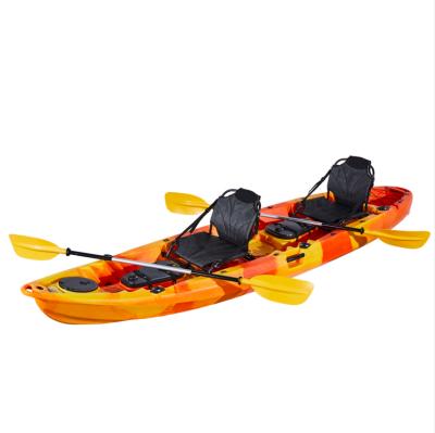 China Adult Good Quality With Color Family Sea Kayak 2+1 Person Ocean Kayak Customized Plastic Canoe For Surfing for sale