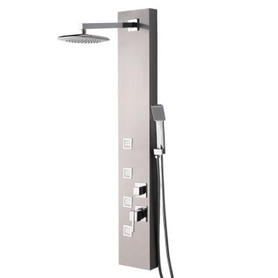 China Super Quality Newest Design Multifunctional Square Stainless Steel Shower Surround for sale