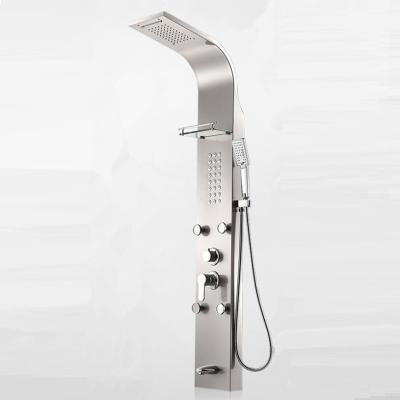 China High-End Handmade Affordable Price Personalized Stainless Steel Polished Modern Silver Shower Panel for sale