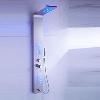 China New Design Stainless Steel LED Shower Faucet/Shower Column/Shower Panel for sale