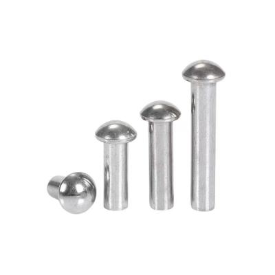 China Stainless steel Factory Price Stainless Steel Round Dome Head Solid Rivets Mushroom Head Solid Rivets for sale