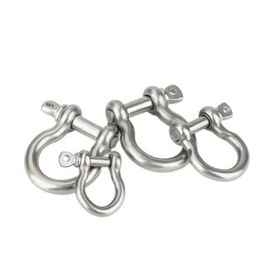 China Heavy Industry High Quality Stainless Steel Heavy Duty Bow Lifting Shackles for sale